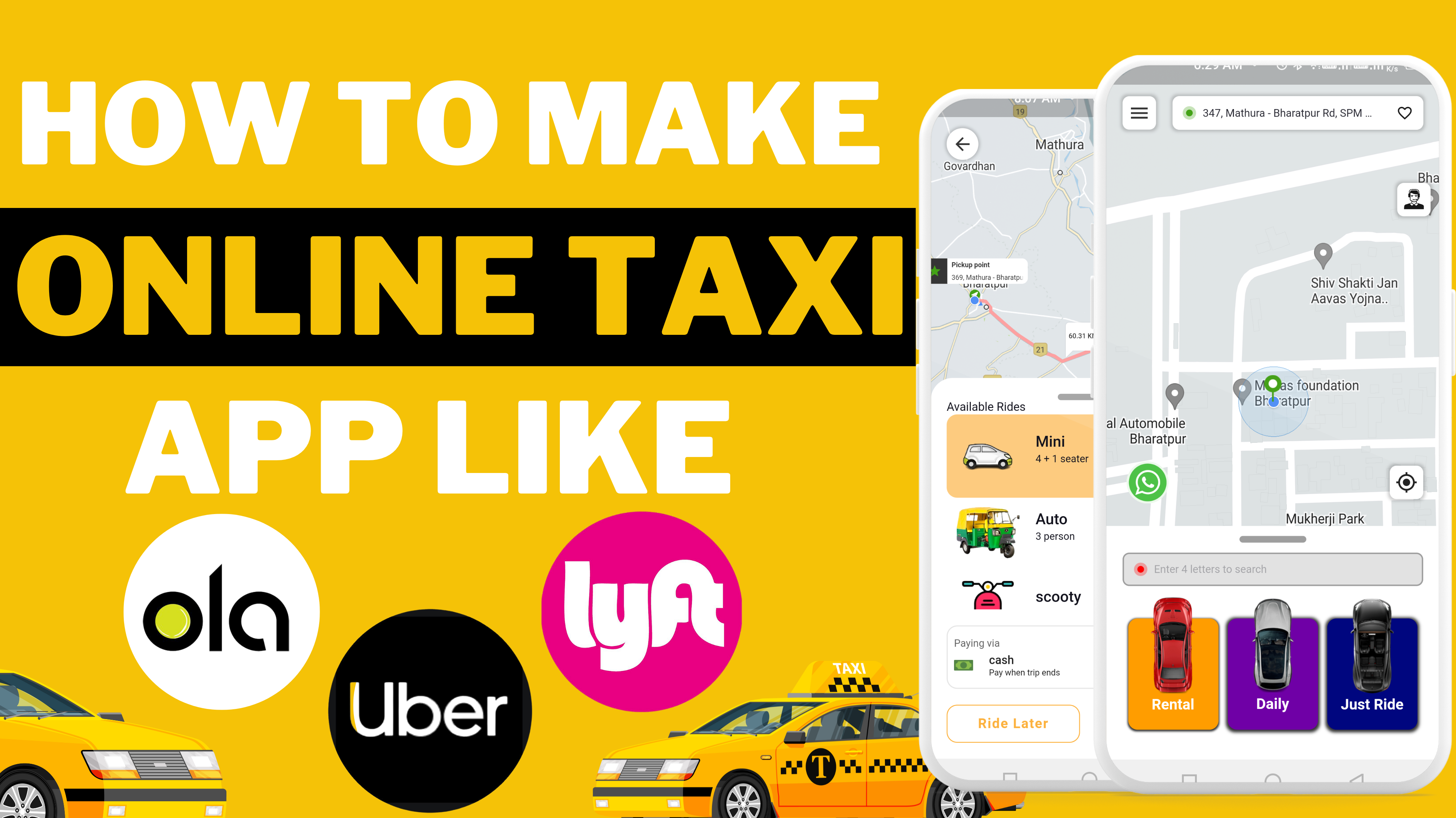 how to make online taxi app like uber