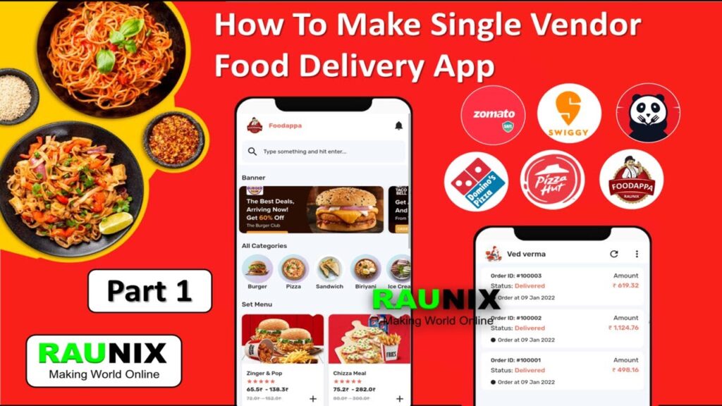 how to make food delivery app in delhi