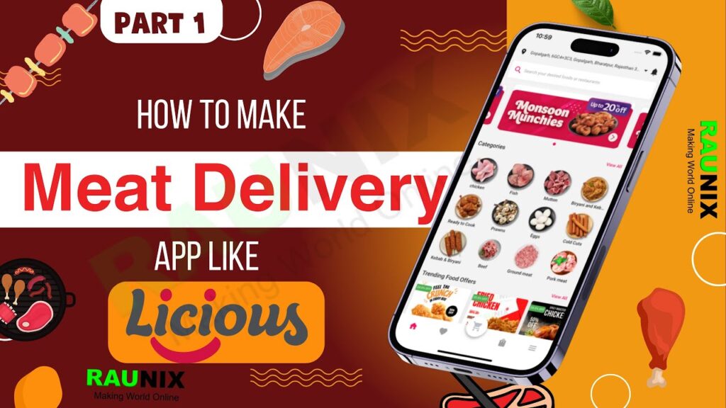 How to make meat delivery app in delhi