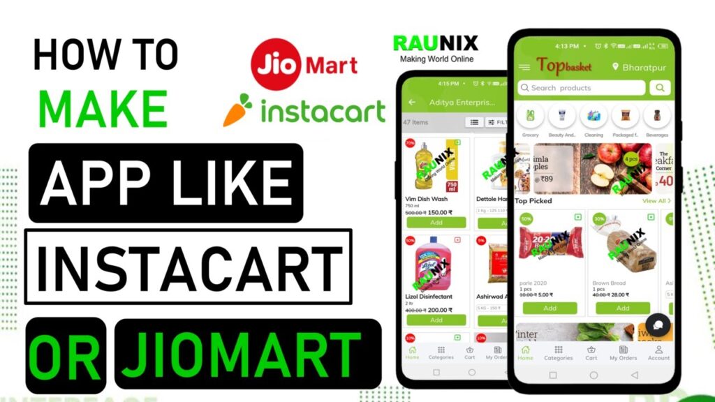 how to make app like bigbasket