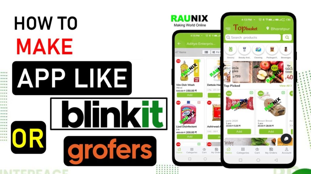 how to make app like grofers