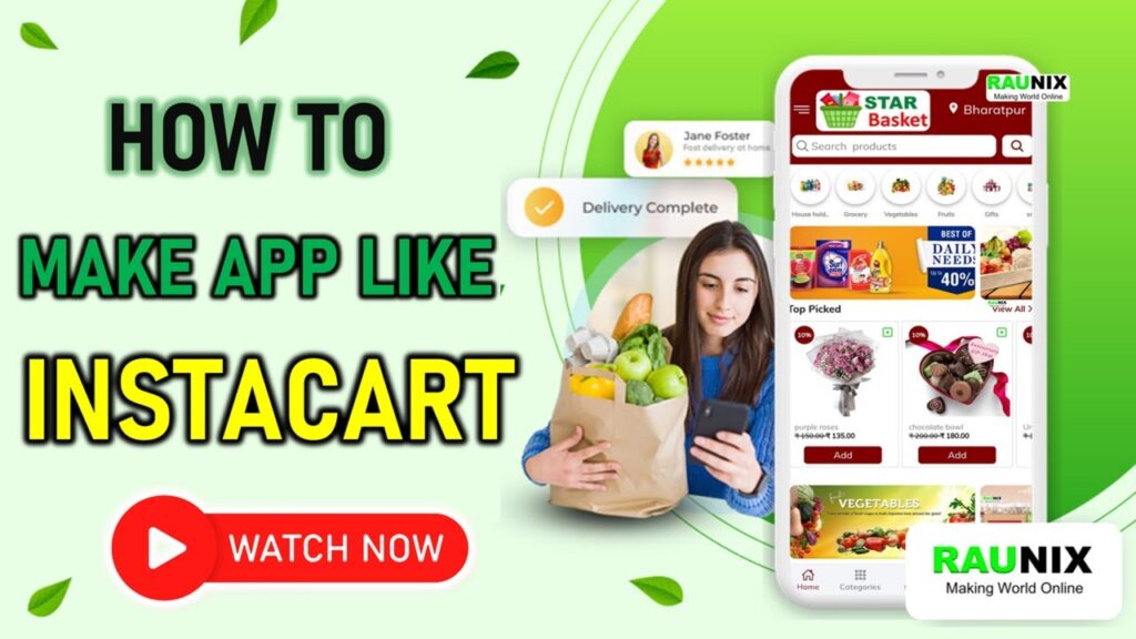 how to make grocery delivery app
